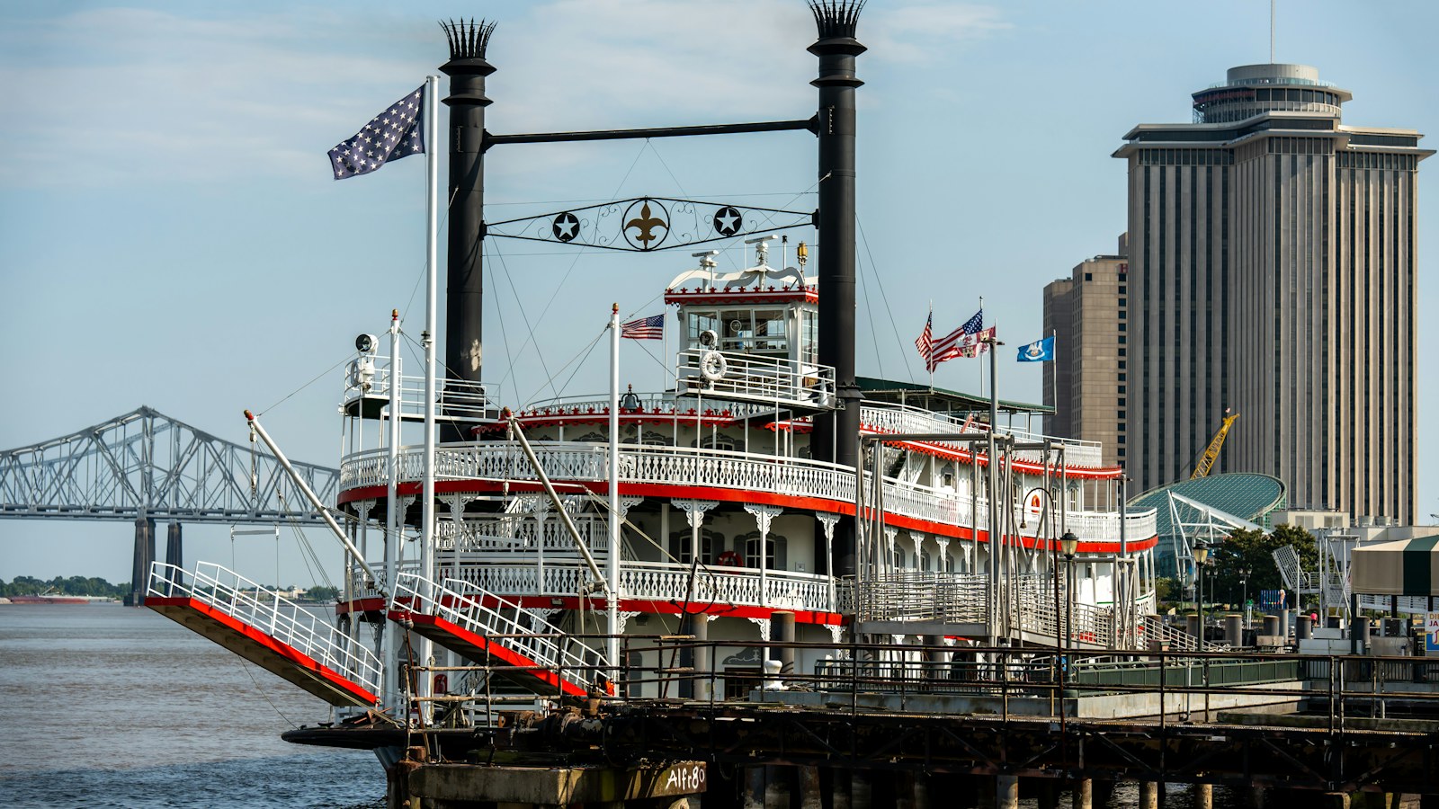 a large ship docked