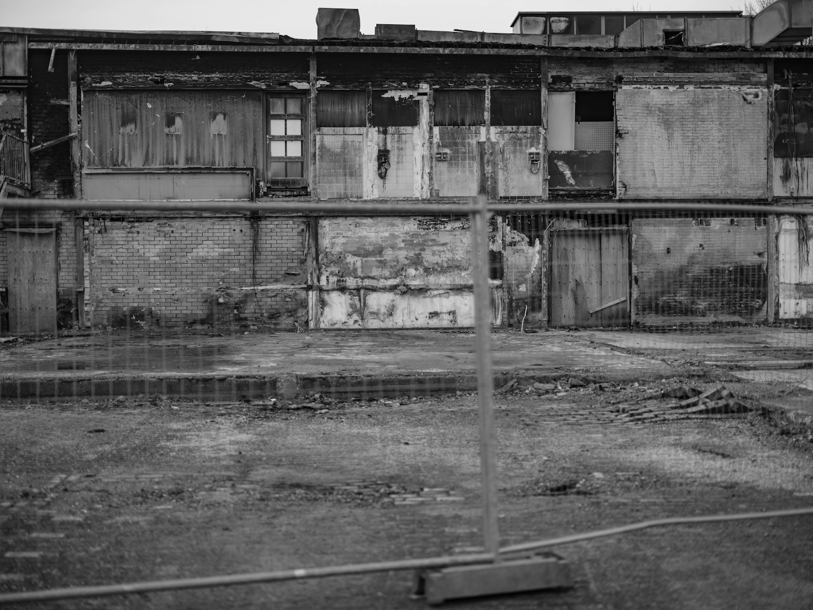 A black and white photo of an old building
