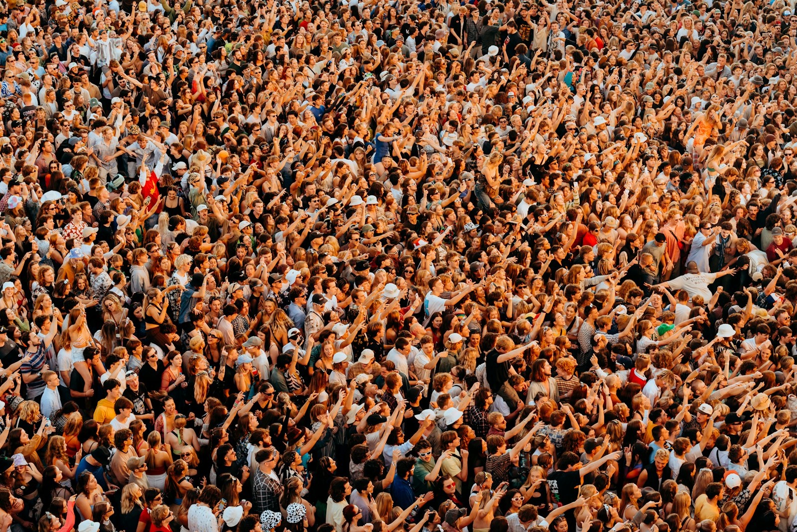 a large group of people are standing together